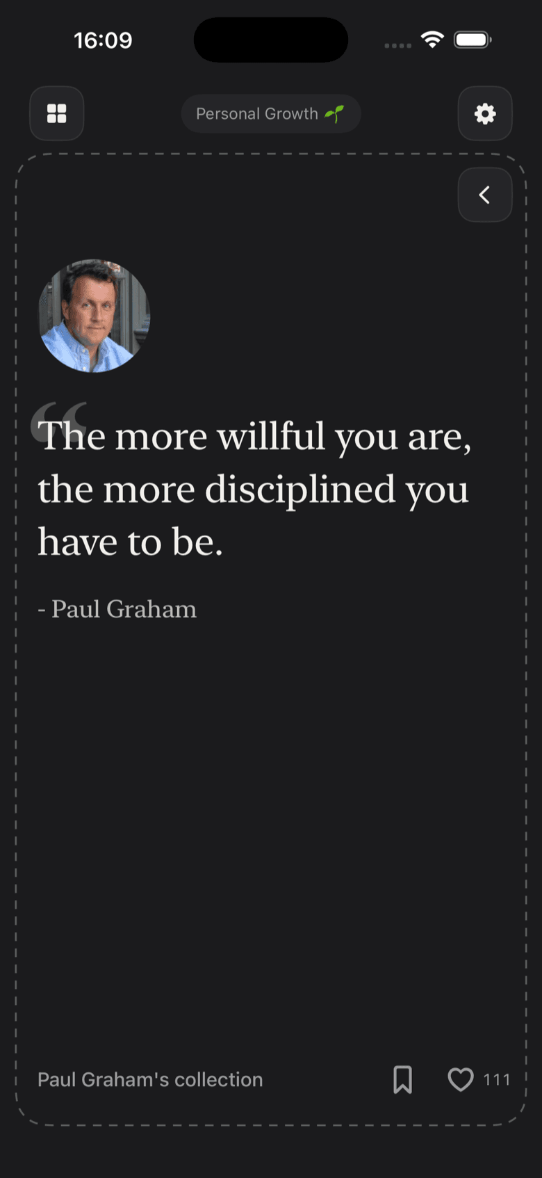 A saved collection in Timeless: a passage by Paul Graham, read offline.